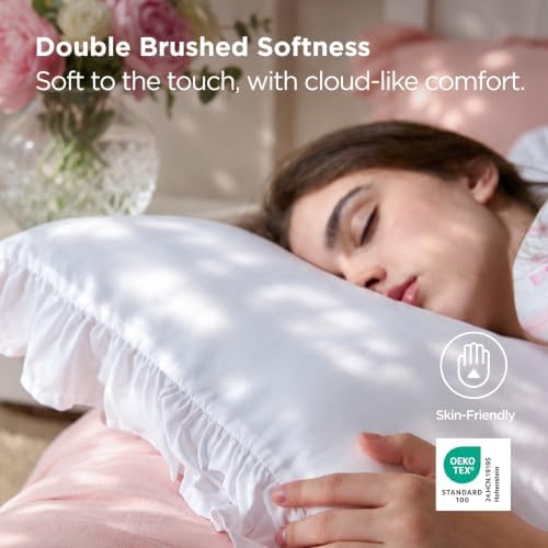Bedsure Ruffle Body Pillow Cover - Image 2