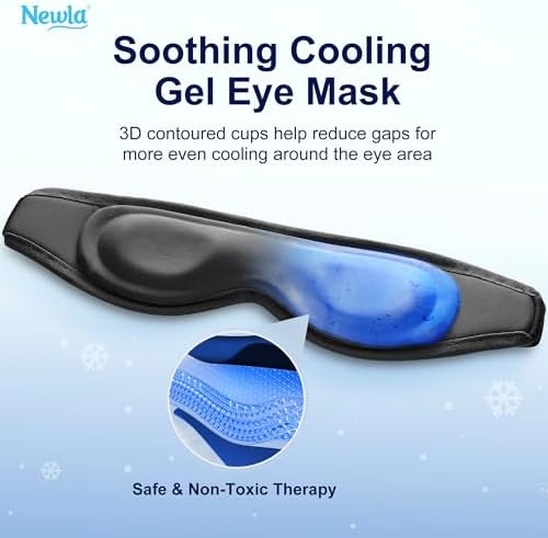 Cooling Gel Eye Mask for Puffy Eyes, Contoured Cold Compress for Eyes - Image 3