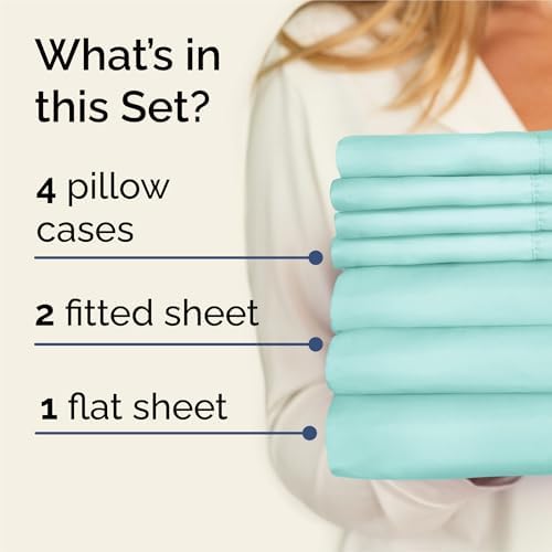 Split King 7 Piece Bed Sheet Set - Image 2