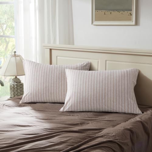 H Household 100% Jersey Cotton Pillowcase-Light Weight, Comfortable Super Soft by HHOUSEHOLD