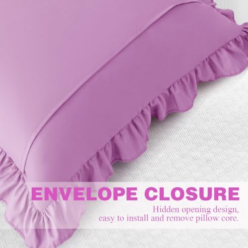 KKJIAF 2 Pack Ruffle Pillow Cases 18x18 Inches - Image 6