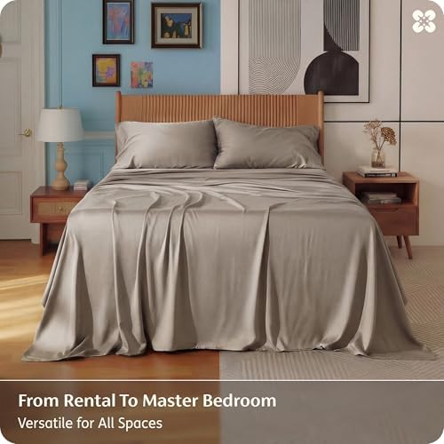 Bedsure PureWoven 100% Rayon Derived from Bamboo, Queen Sheets, 4 Pieces - Image 5