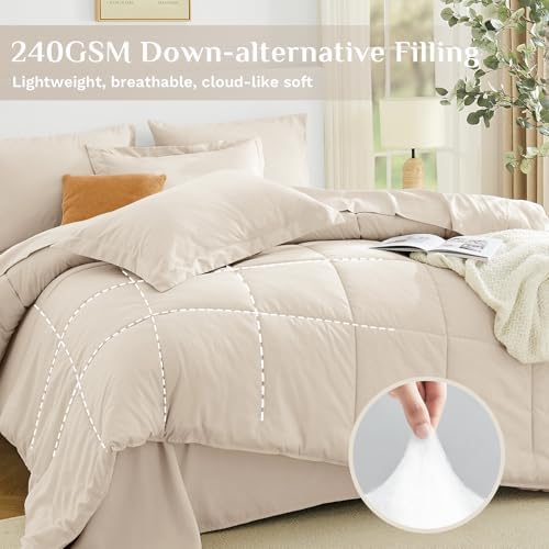 JOLLYVOGUE Queen Comforter Set, Ultra-Soft Bed in a Bag Queen Size 7 Pieces - Image 4