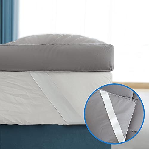 Marine Moon Mattress Topper King Cooling Pillow Top Thick Plush Pad Cover - Image 6