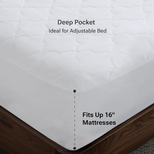 Sleep Philosophy Twin Size Mattress Pad, 100% Cotton Mattress Protector - Image 5