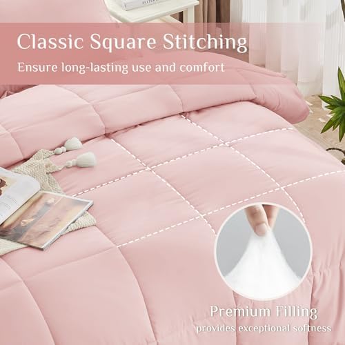 JOLLYVOGUE Twin Comforter Set, Ultra-Soft Bed in a Bag Twin Size 5 Pieces - Image 3