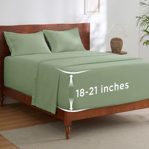 Bedsure Twin XL Sheets Dorm Bedding, GentleSoft Breathable Extra Long Twin by BEDSURE