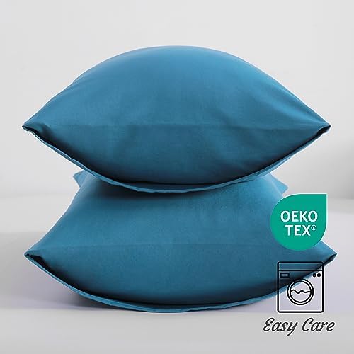 NTBAY King Microfiber Pillowcases, Teal Blue - Image 3