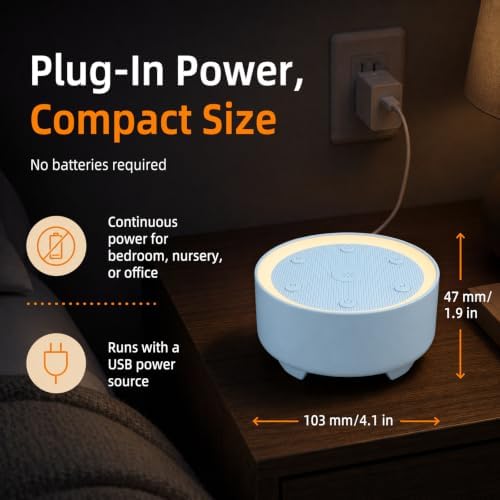 Kipcush White Noise Machine for Sleeping, Baby & Adults, High-Fidelity - Image 6