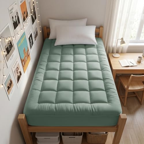 EASELAND Twin XL Mattress Pad Cotton Pillow Top Mattress Topper by EASELAND