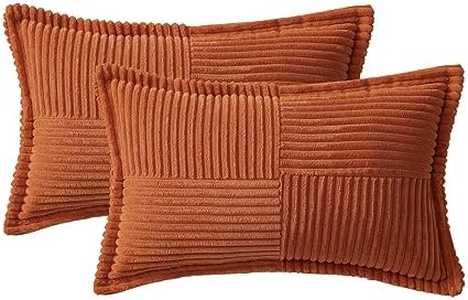 MIULEE Fall Burnt Orange Decorative Lumbar Throw Pillow Covers - Image 6
