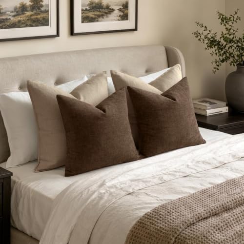 MIULEE Beaver Fur Chenille Couch Throw Pillow Covers - Image 5