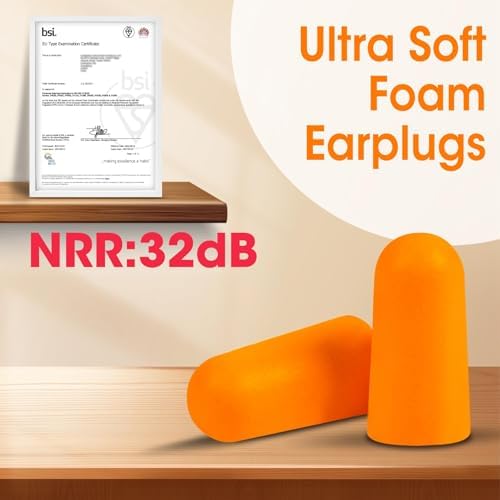 AZEN 100 Pairs Ear Plugs Bulk, NRR 32dB Soft Foam Ear Plugs - Image 2