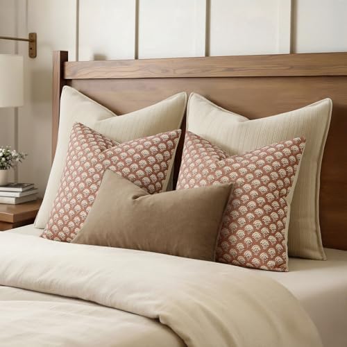 MIULEE Floral Print Decorative Pillow Covers 18x18 - Image 5