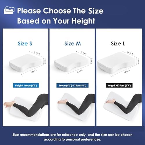 Leg Pillow for Side Sleepers, Memory Foam Knee Pillow for Side Sleeping - Image 4