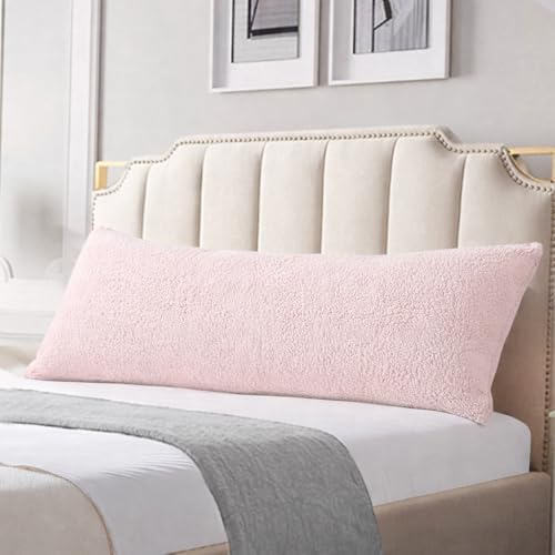 REAFORT Sherpa Body Pillow Cover 21"x54", Zipper Closure - Image 5