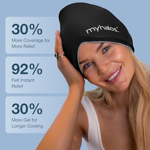 MyHalos® Migraine & Headache Relief Cap, Hot & Cold Ice Wrap - Image 3
