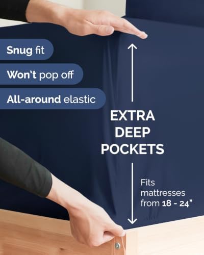 CGK Linens 2 Pack Extra Deep Cal King Fitted Sheets - Image 2