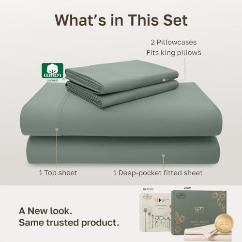 California Design Den Luxury 600 Thread Count Cal King Sheet Set - Image 3