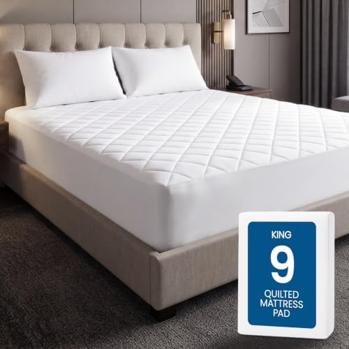 Bulk 9-Pack King Hotel Quilted Mattress Pad by UTOPIABEDDING