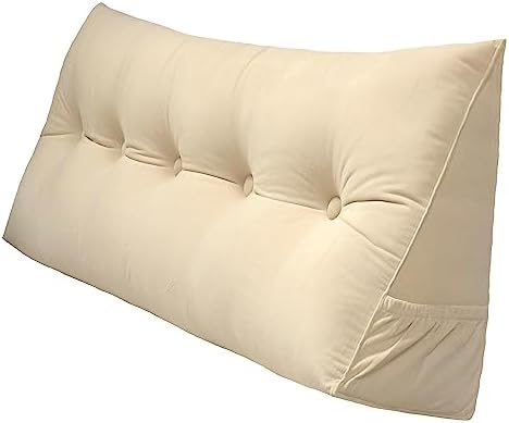 Peachwell Handmade Headboard Pillow-King Size Wedge Support Large Bolster by PEACHWELL