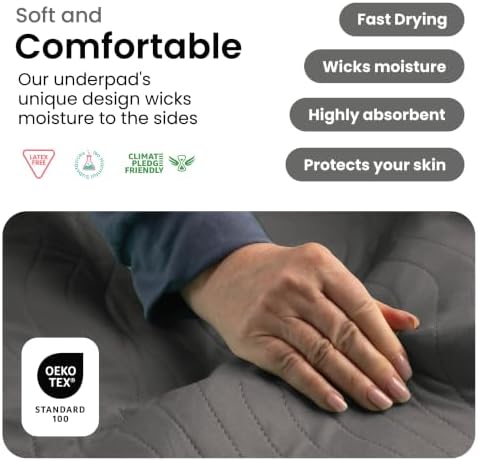 IMPROVIA® Washable Underpads, Heavy Absorbency Reusable Incontinence Pads - Image 3