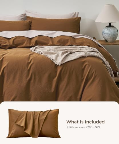 JELLYMONI 100% Washed Cotton Pillowcases, Envelope Closure 2-Pack - Image 7