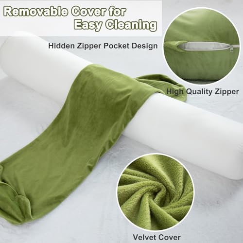 1 MIDDLE ONE Bolster Pillow for Bed, Long Round Body Pillow for Adults - Image 3