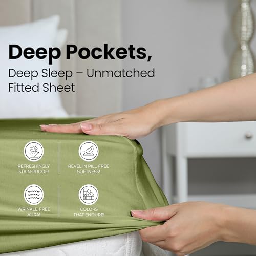 Queen Fitted Sheet, Ultra Soft Fits Up to 15 Inch Deep Pocket - Image 4