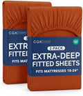 CGK Linens 2 Pack Extra Deep Twin XL Fitted Sheets by CGKUnlimited
