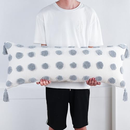 PANOD Decorative Long Lumbar Pillow Cover 14x36 Boho, Super Soft Chenille Extra - Image 3