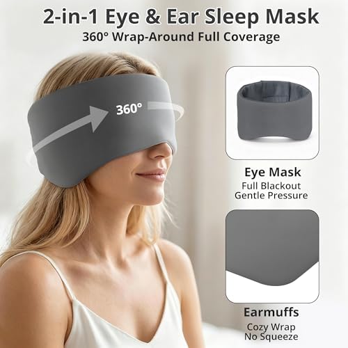 Weighted Sleep Mask for Women Men, Eye Mask for Sleeping - Image 5