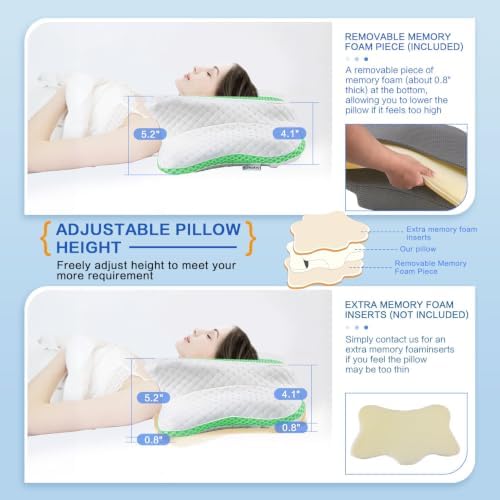 Pain Relief Cervical Pillow for Neck Support, Adjustable Ergonomic Pillow - Image 2