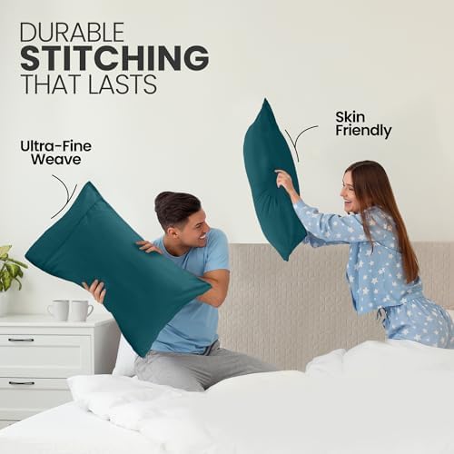 Pillow Covers Queen Size Set of 4, Soft and Comfy Pillow Cases - Image 4