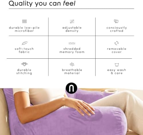 Nestl Reading Pillow for Bed, Back Pillow for Sitting Up in Bed - Image 6