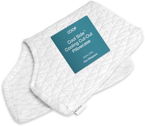 Coop Home Goods Cool Side Cut-Out Pillowcase, Queen Size Cooling Pillow Case by CoopSleepGoods
