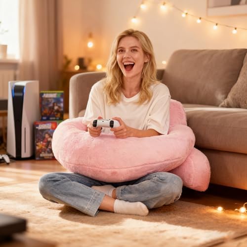 19" Reading Pillow for Bed, U Shaped Arm & Elbow Support - Image 2