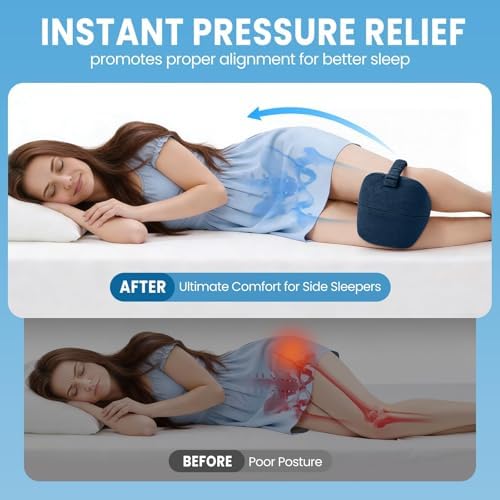 Memory Foam Knee Leg Pillow for Side Sleepers - Image 3