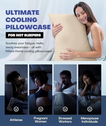 Ultra-Chill Cooling Pillowcase for Hot Sleepers, Softer Than Silk Pillow Cases - Image 6