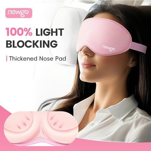 NEWGO 3D Cooling Eye Mask, Weighted Eye Mask - Image 4