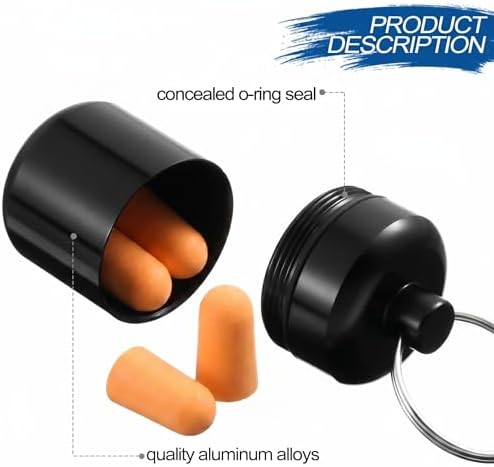 Patelai 4 Pack Ear Plug Carrying Case, Ear Plug Holder Keychain - Image 3