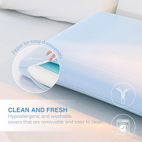 EGOHOME Cooling Gel Memory Foam Pillow, Reversible, Neck Support - Image 5