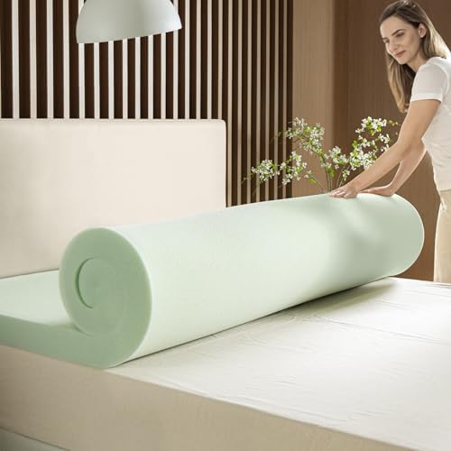 ZINUS 4 Inch Green Tea Memory Foam Mattress Topper, Pressure-Relieving Layer - Image 6