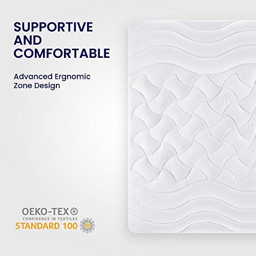 SLEEP ZONE King Size Cooling Mattress Topper, Premium Zoned Cool Mattress Pad - Image 4