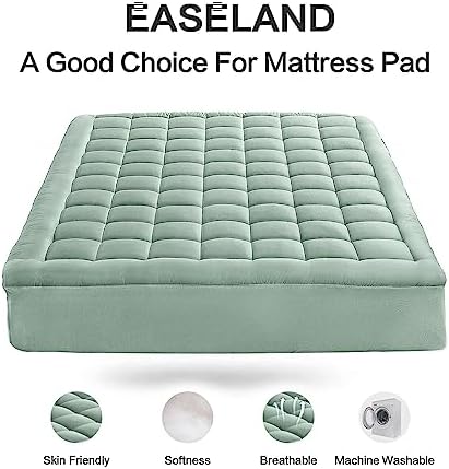 EASELAND Twin XL Mattress Pad Cotton Pillow Top Mattress Topper - Image 2