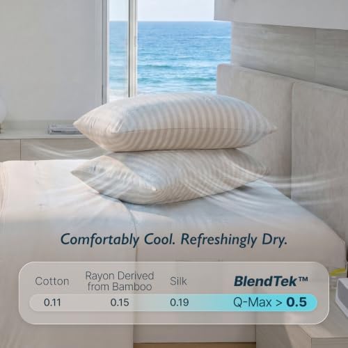 Breescape Cooling Pillow Cases King Size Set of 2, BlendTek™ Cooling Technology - Image 5