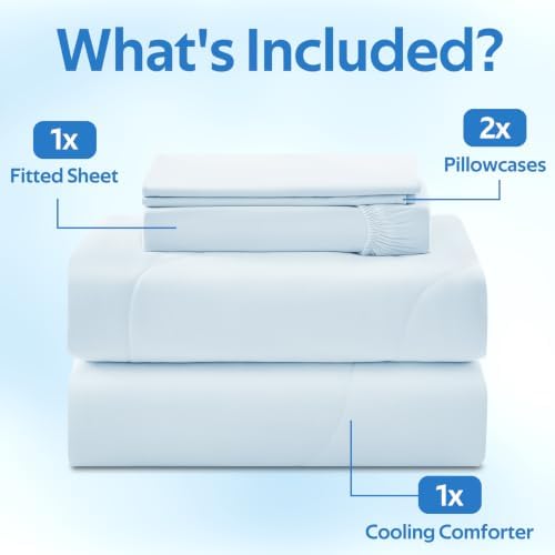Cooling Comforter Queen Size Set 4 Pieces, Summer Blanket - Image 2