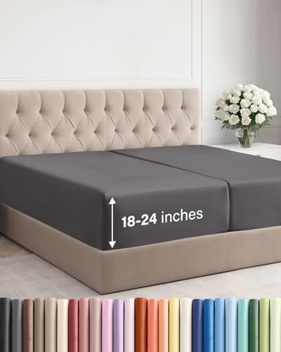 CGK Linens Extra Deep Split King Fitted Sheet Only by CGKUnlimited