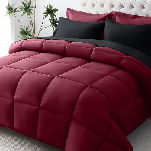 JOLLYVOGUE Full Comforter Set, Ultra-Soft Bed in a Bag Full Size 7 Pieces by JOLLYVOGUE