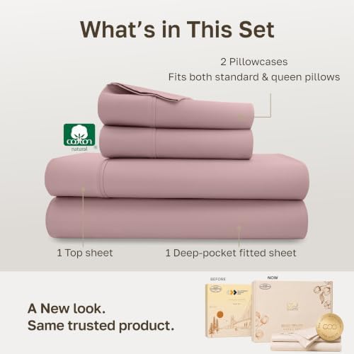 California Design Den 100% Cotton Sateen Queen Sheet Set Deep Pocket - Image 3